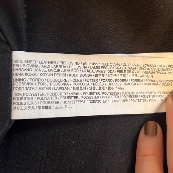 Mango Real Leather Jacket - Picture 8 of 8